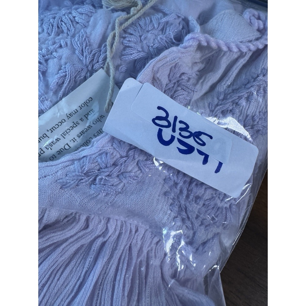 Rachel Zoe Boho Flare Embroidered Long Sleeve Top Large Lavender Peasant Fairy - Picture 13 of 13
